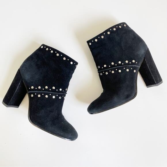 Sam Edelman Shoes - Sam Edelman Black Suede Studded Chandler Bootie Size 4.5